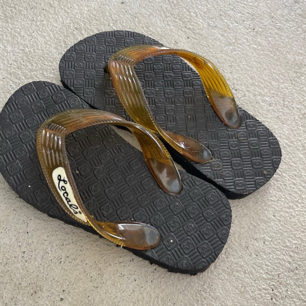 Locals Black and Brown Flip Flops